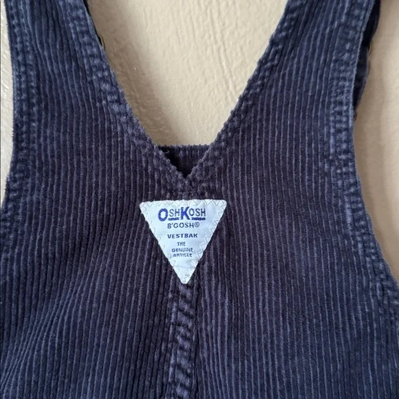 OshKosh B'gosh Vintage Dark Corduroy Overalls Size 4T - Picture 2 of 5